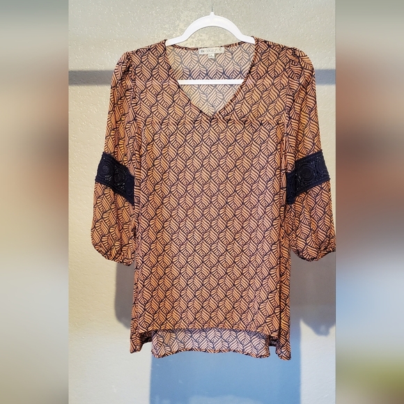 Lot Of 6 Pink Solid & Floral Boho Women's Tops Blouses Bundle Size Small - Picture 4 of 8